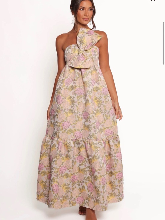 Petal & Pup Dresses & Skirts - Petal & Pup Blush Floral One-Shoulder Maxi Dress